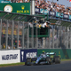 Valtteri Bottas wins the Australian Grand Prix in front of the crowd near the start-finish line on Sunday.